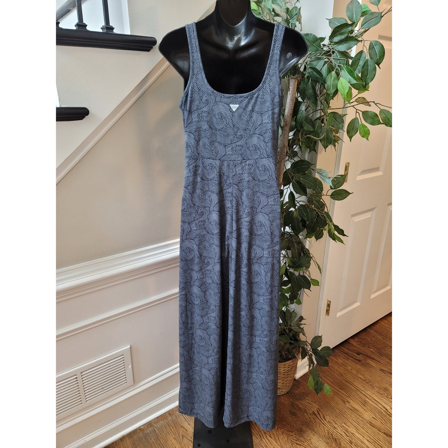 Columbia Dress Women S-P Gray Sleeveless Maxi Performance Fishing Gear