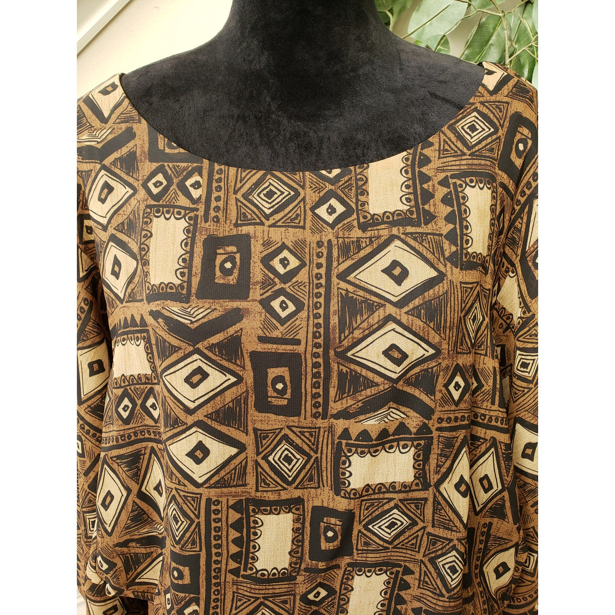 Signature By Robbie Bee Fit & Flare Dress Women's 24W Brown Lined Elastic Waist