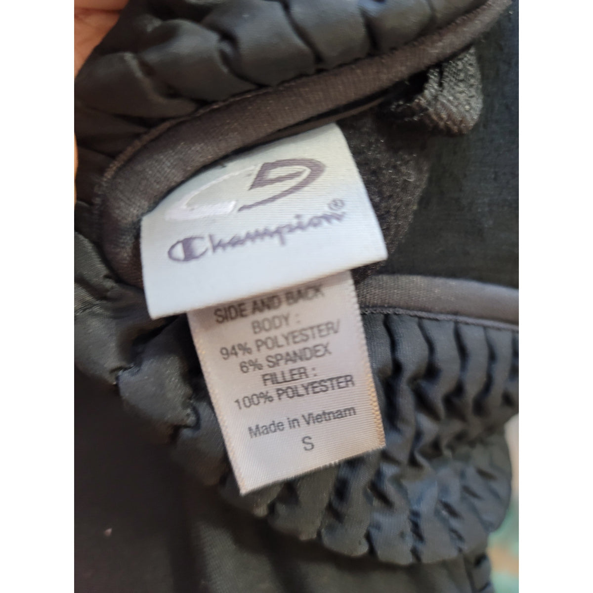 C9 Champion Puffer Vest Womens Small Black Quilted Front Zipper Sleeveless Lined