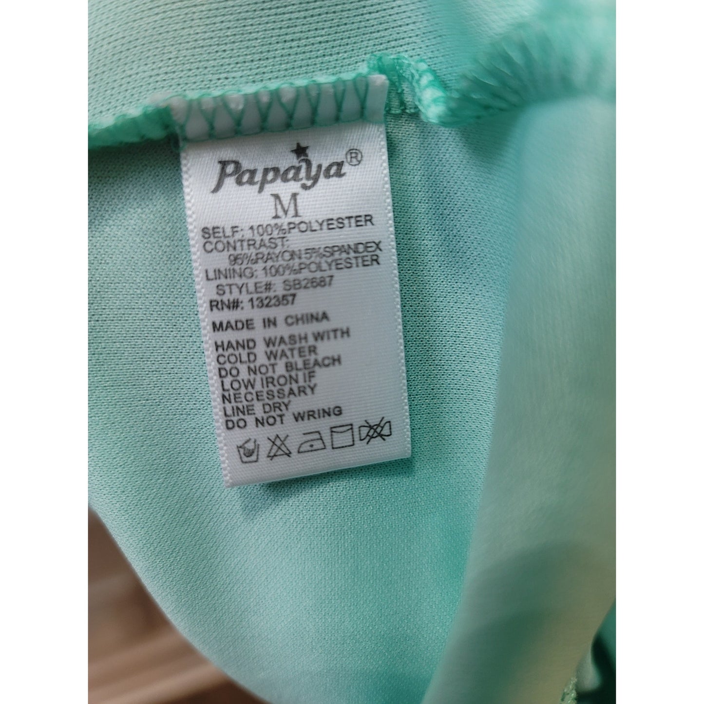 Papaya Dress Womens Medium White Lace Aqua Blue Chiffon Sleeveless Summer