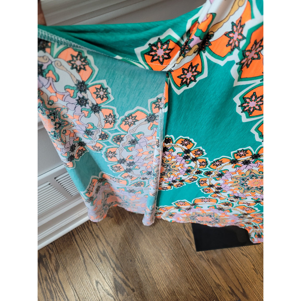 Fashion Nova Kaleidoscope Days Dress Women's Medium Multi Floral Scoop Casual
