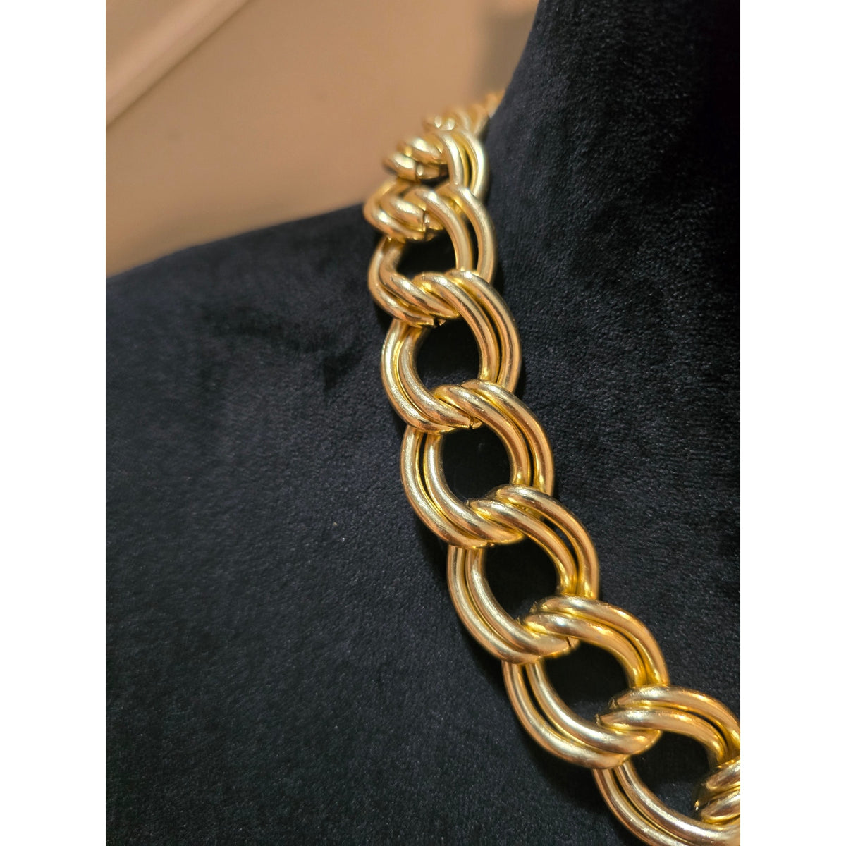 Women Chunky Gold Tone Chain Necklace Bold Statement Link Collar Fashion Jewelry