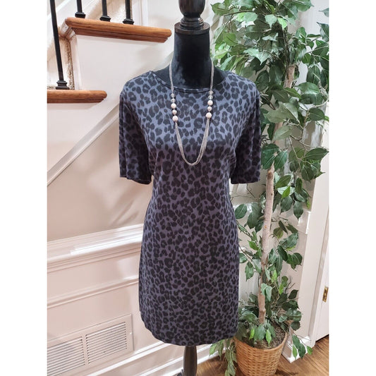 Old Navy Women's Purple Polyester Round Neck Short Sleeve Knee Length Dress XL