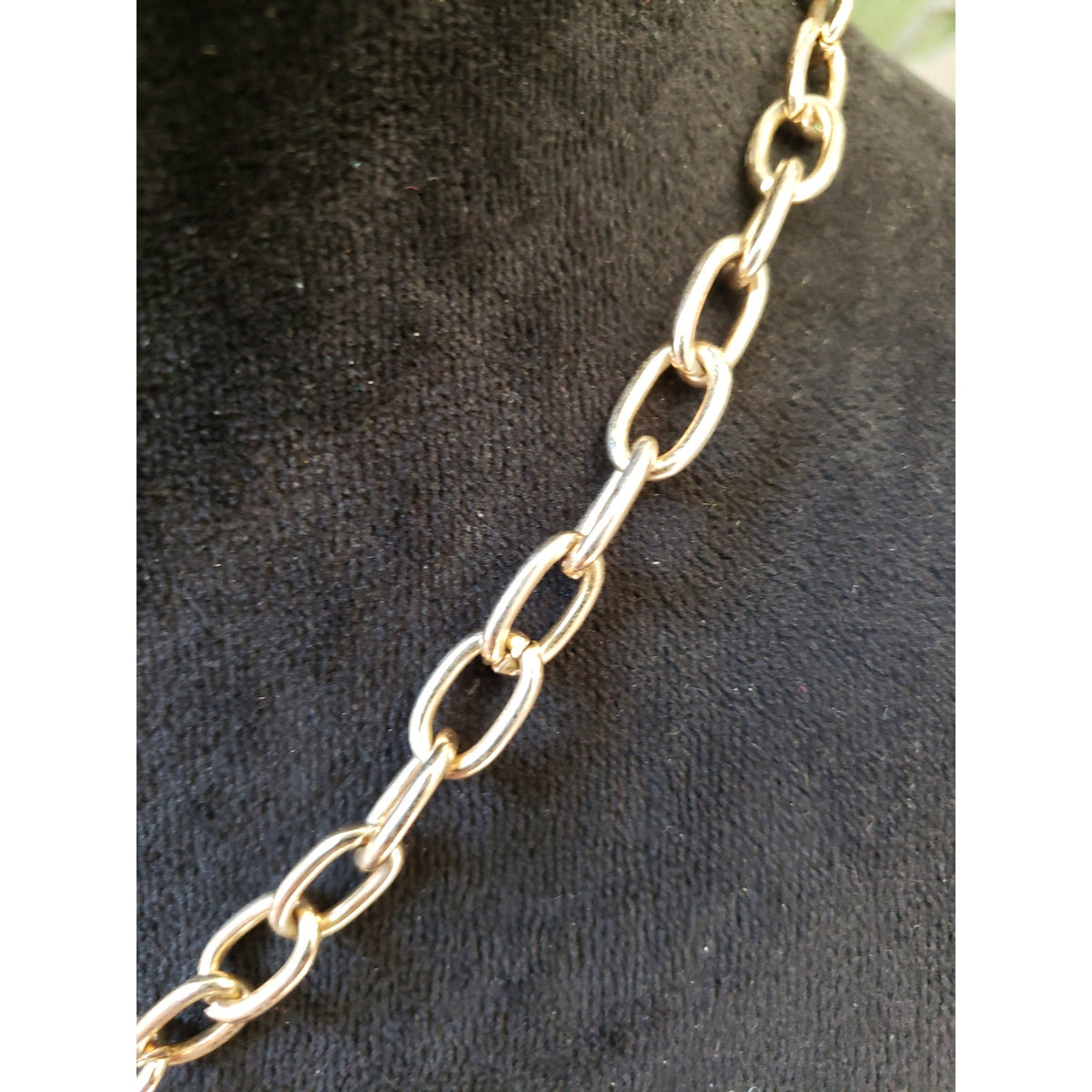Women Gold Chain Necklace Moon Sun Charm Carabiner Lock Fashion Jewelry
