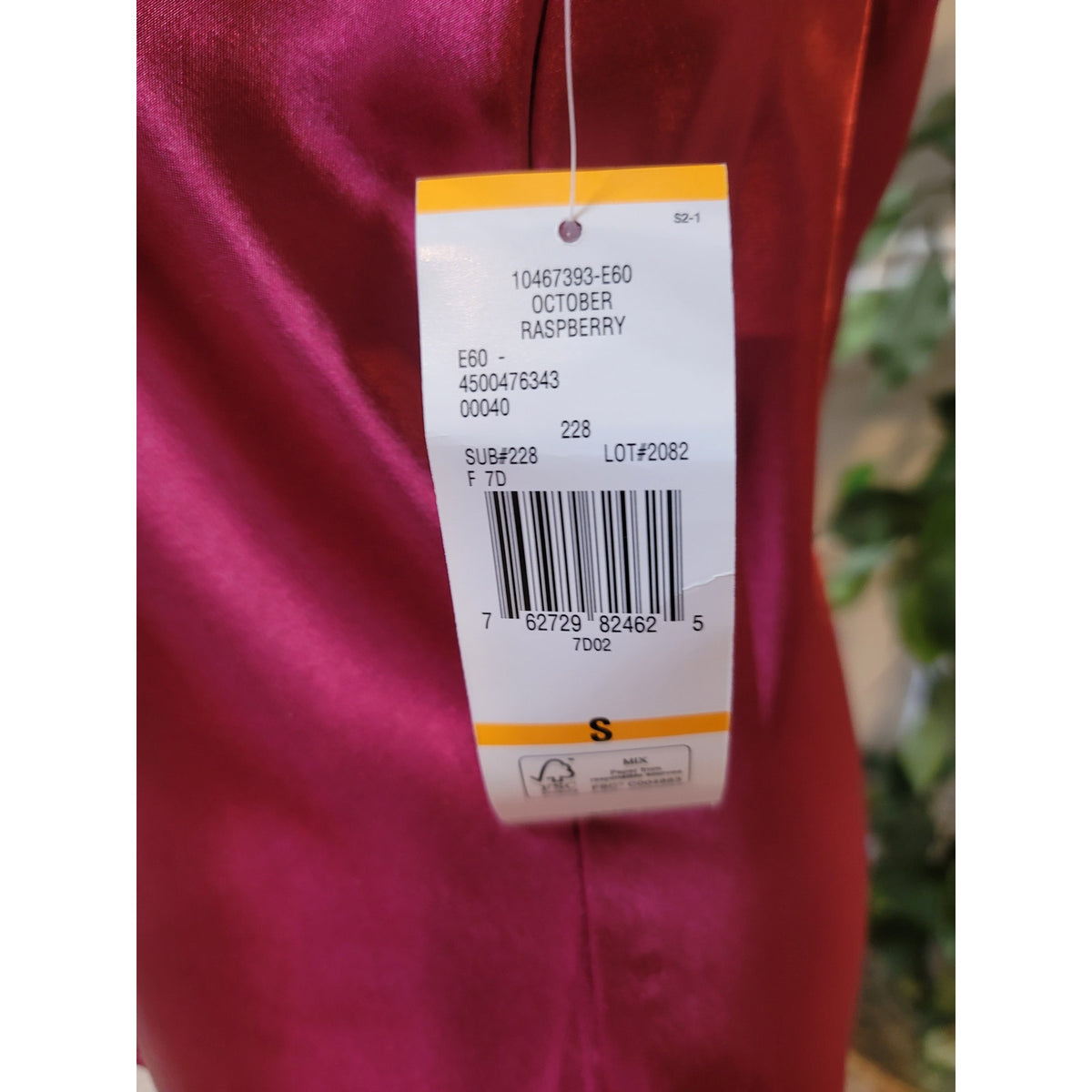 9&Co. Blouse Top Women's Small Fuchsia Magenta Satin Sleeveless Bow-Tie Neck