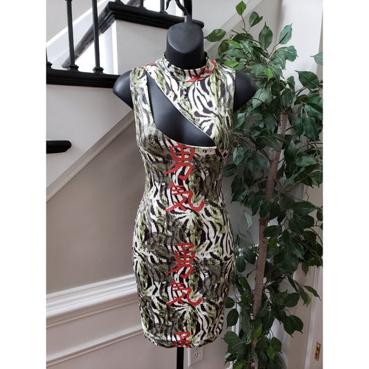 Missguided Women's Multicolor Polyester Sleeveless Bodycon Knee Length Dress 2