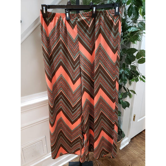 Zac & Rachel Women's Multicolor Polyester Calypso Elastic Waist Pants Size XL