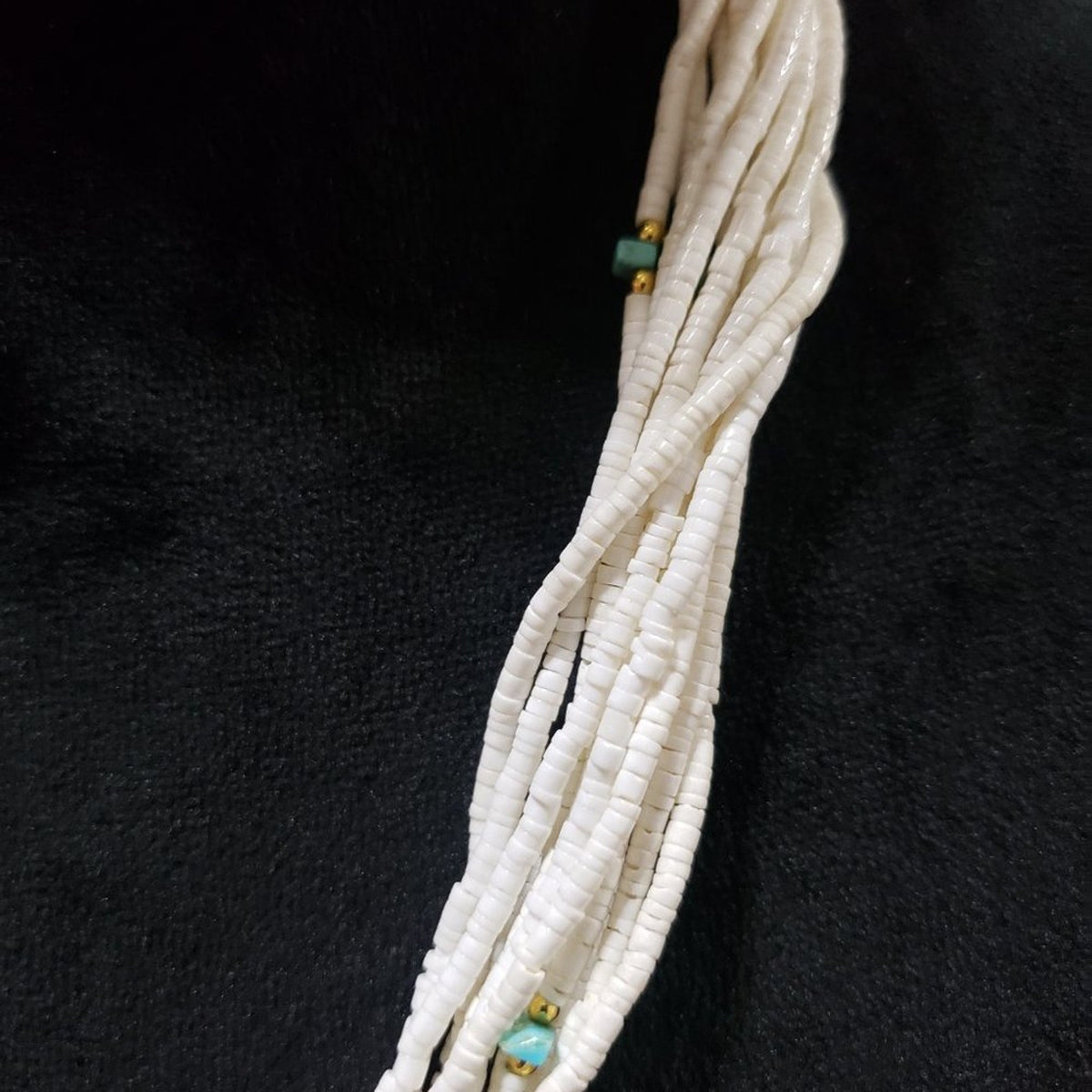 Women's White Multilayer Beaded Round Fashion Jewelry Necklace