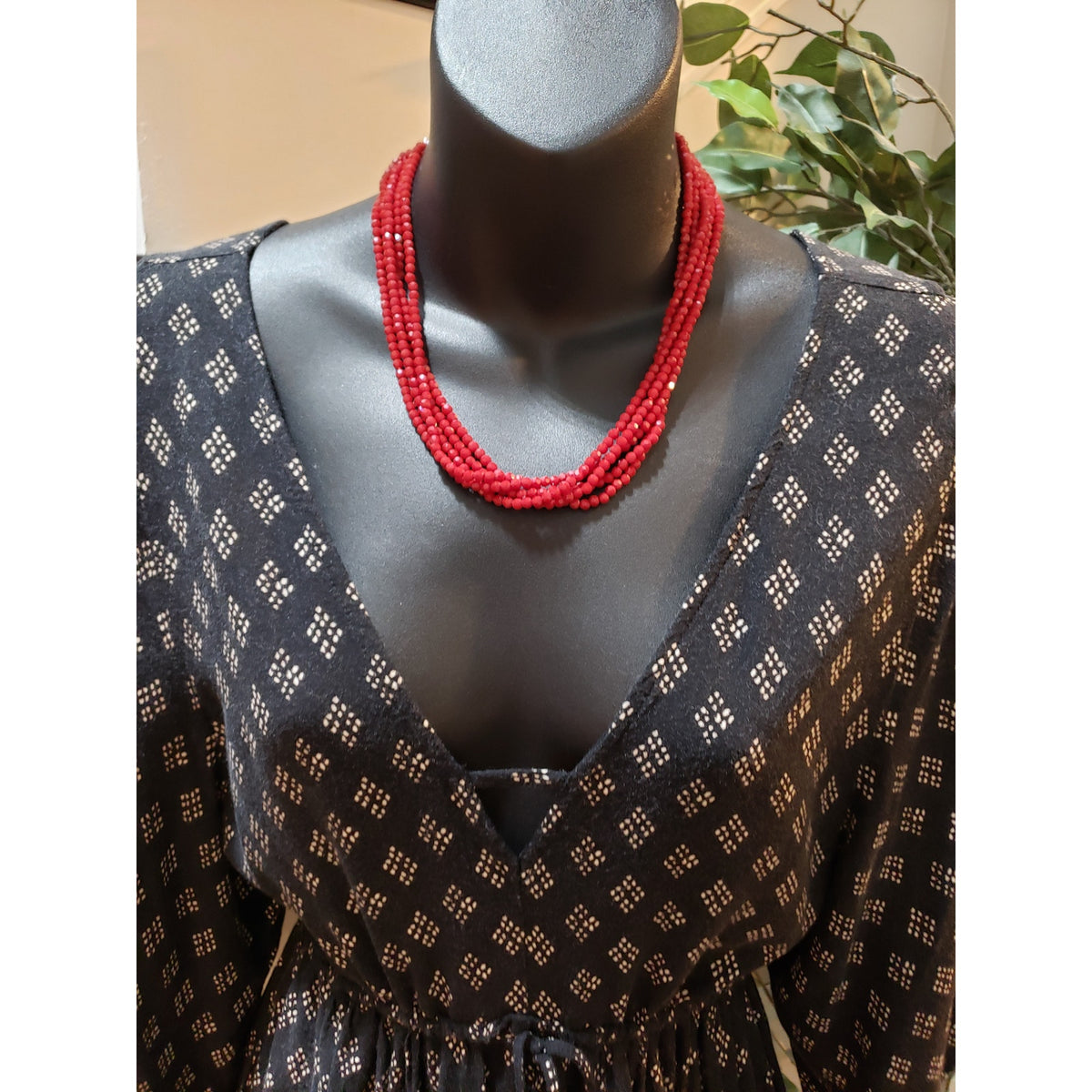 Abercrombie & Fitch Boho Mini Dress Womens XS Blue Argyle Tie Waist 3/4 Sleeve