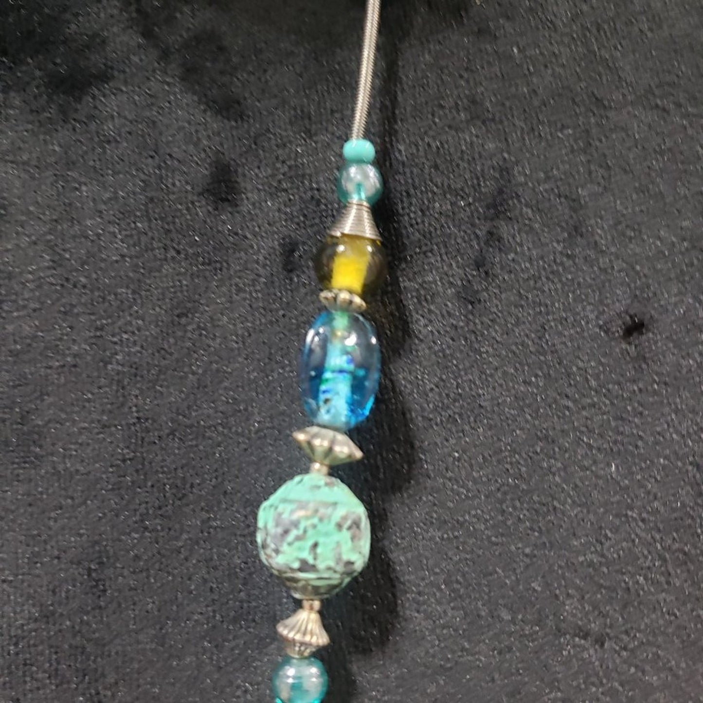 "Womens Fashion Long Gemstone Beaded Necklace with Lobster Clasp "+