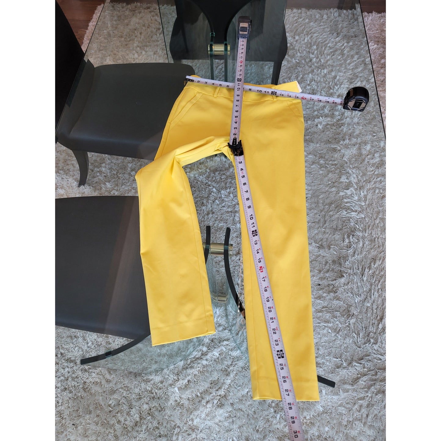 LOFT Skinny Ankle Pants Women's Size 4 Yellow Modern Fit Stretchy Trousers