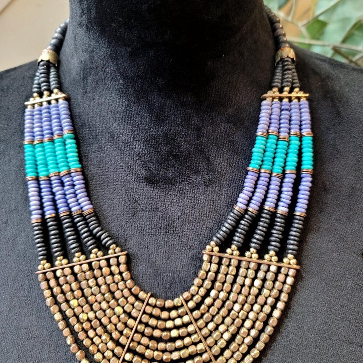 Womens Multicolor Multiple Layer Beaded Necklace Jewelry with Lobster Clasp