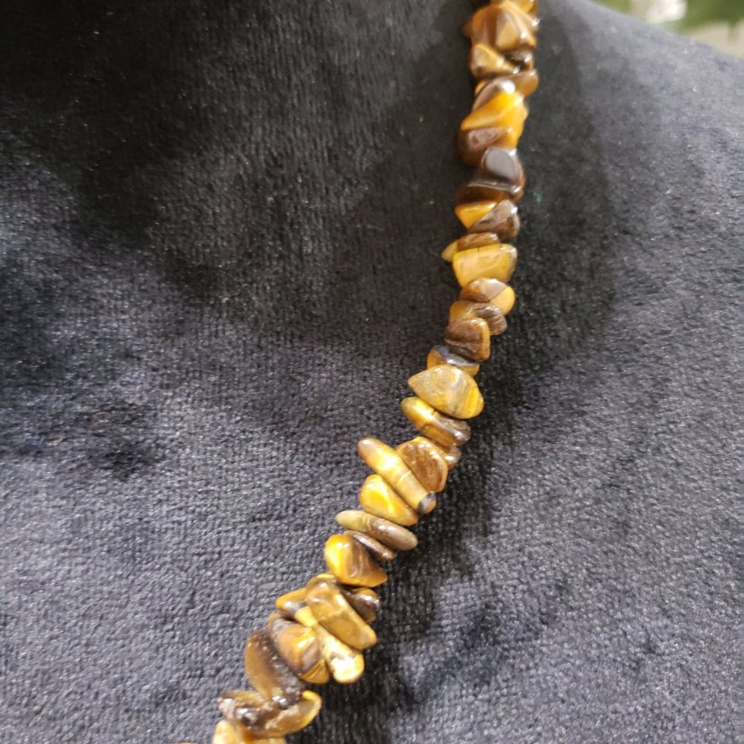 Women's Brown Tiger Eye Beaded Fashion Trendy Choker Necklace