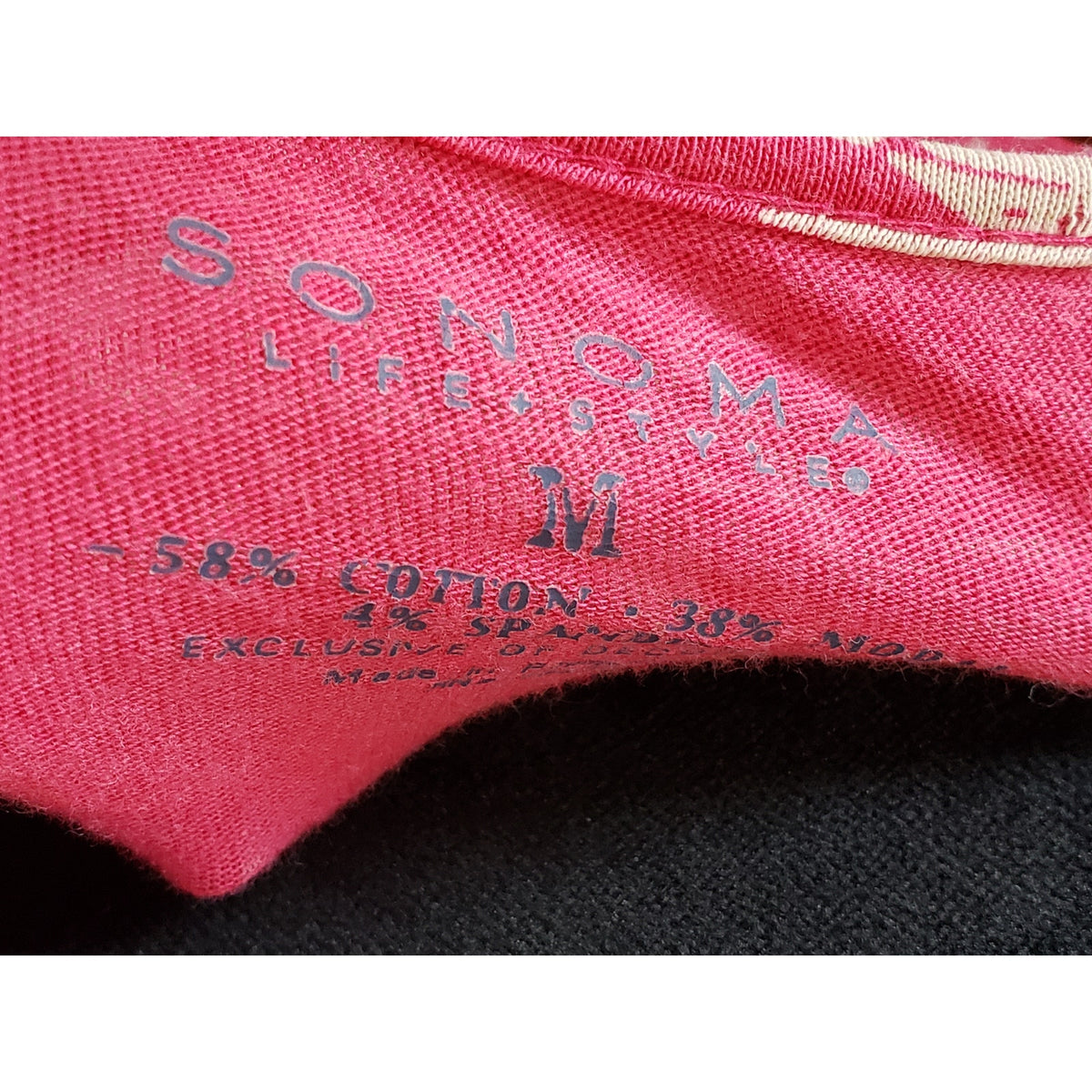 Sonoma Knee Length Dress Women's Medium Pink Round Neck Sleeveless Cinch Waist