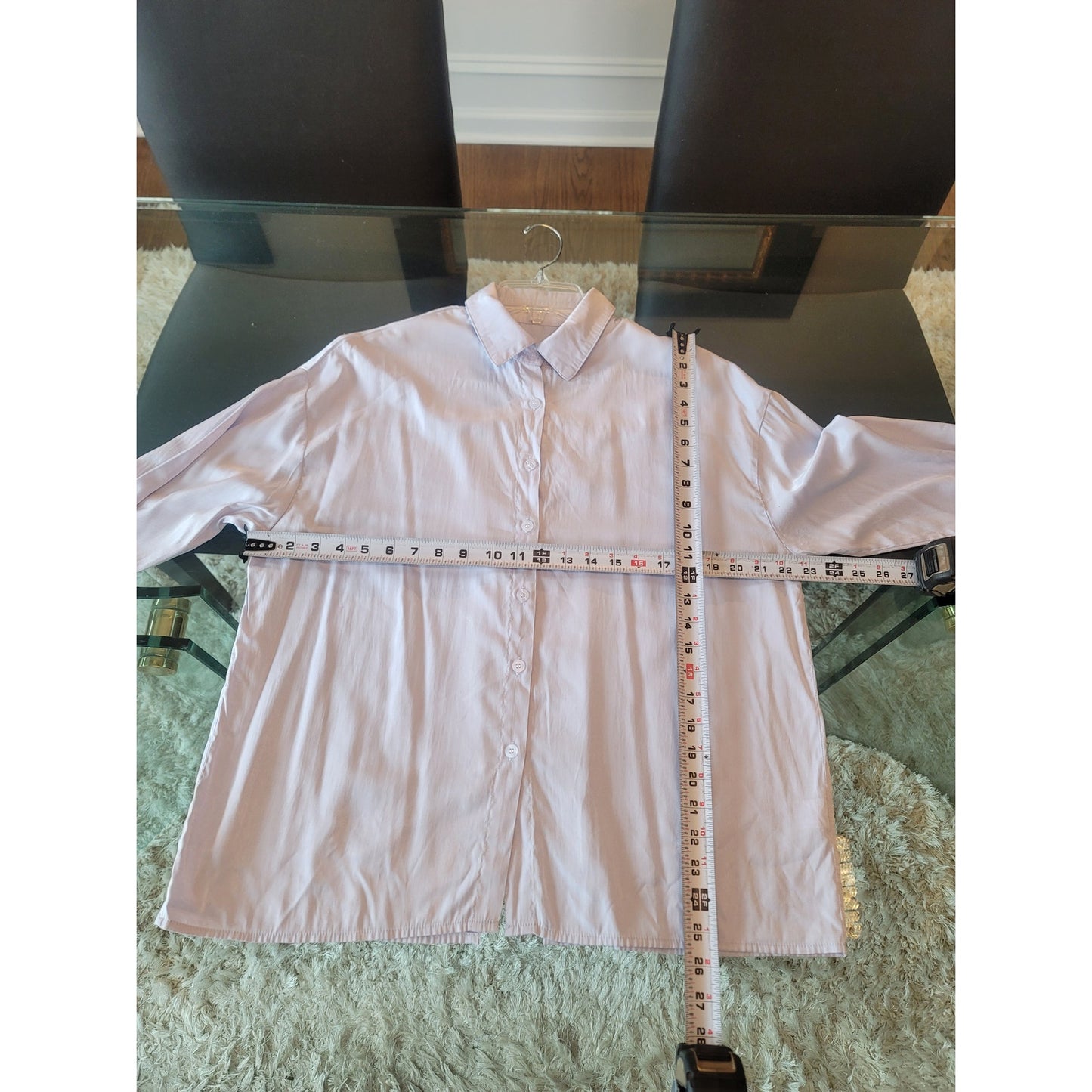 Dazy Blouse Women’s Medium Light Blue Button Down Shirt Long Sleeve Collared