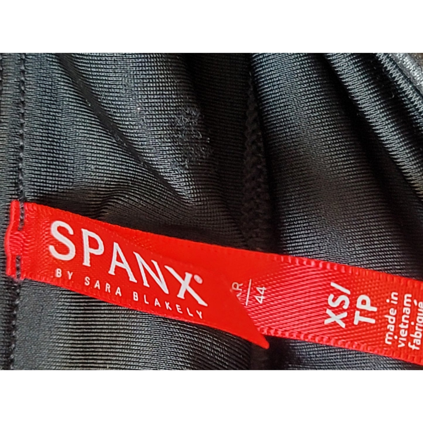 Spanx Leggings Women's XS Black Nylon Elastane High Waist Shiny Compression