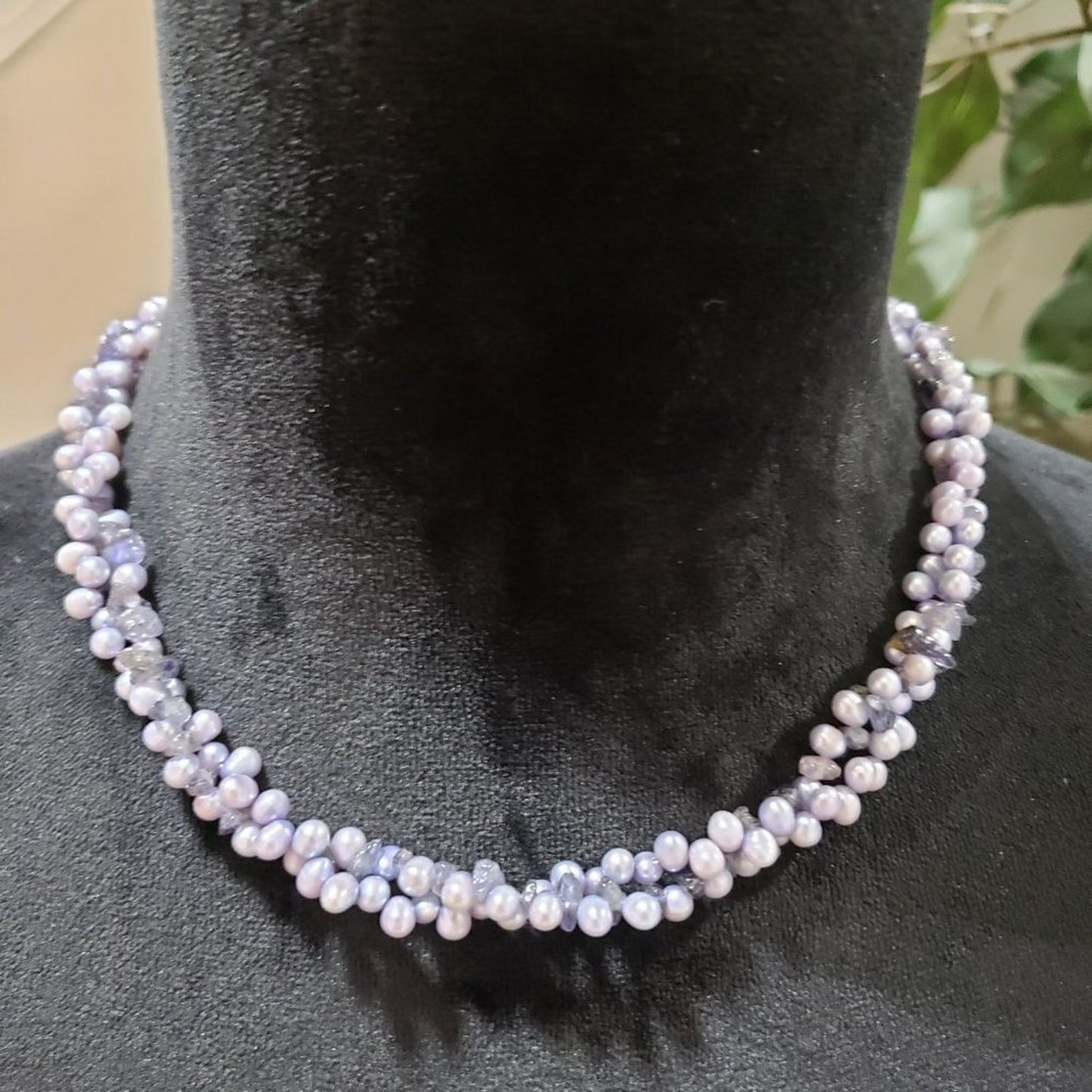Women Fashion Chunky Natural Stylish Pearl Clavicle Choker Necklace with Lobster