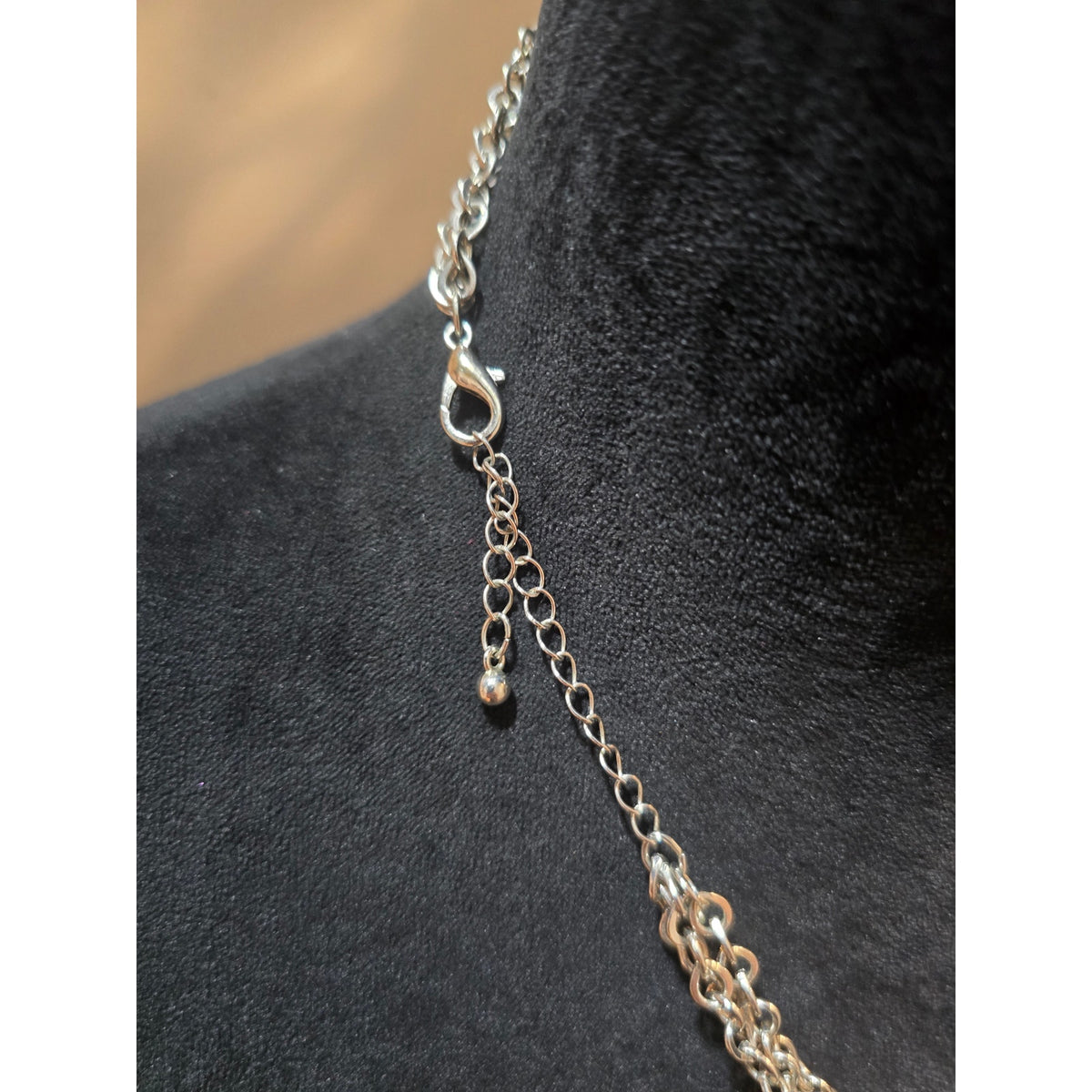 Women's Multi Layer Beaded Statement Necklace With Lobster Claw Clasp
