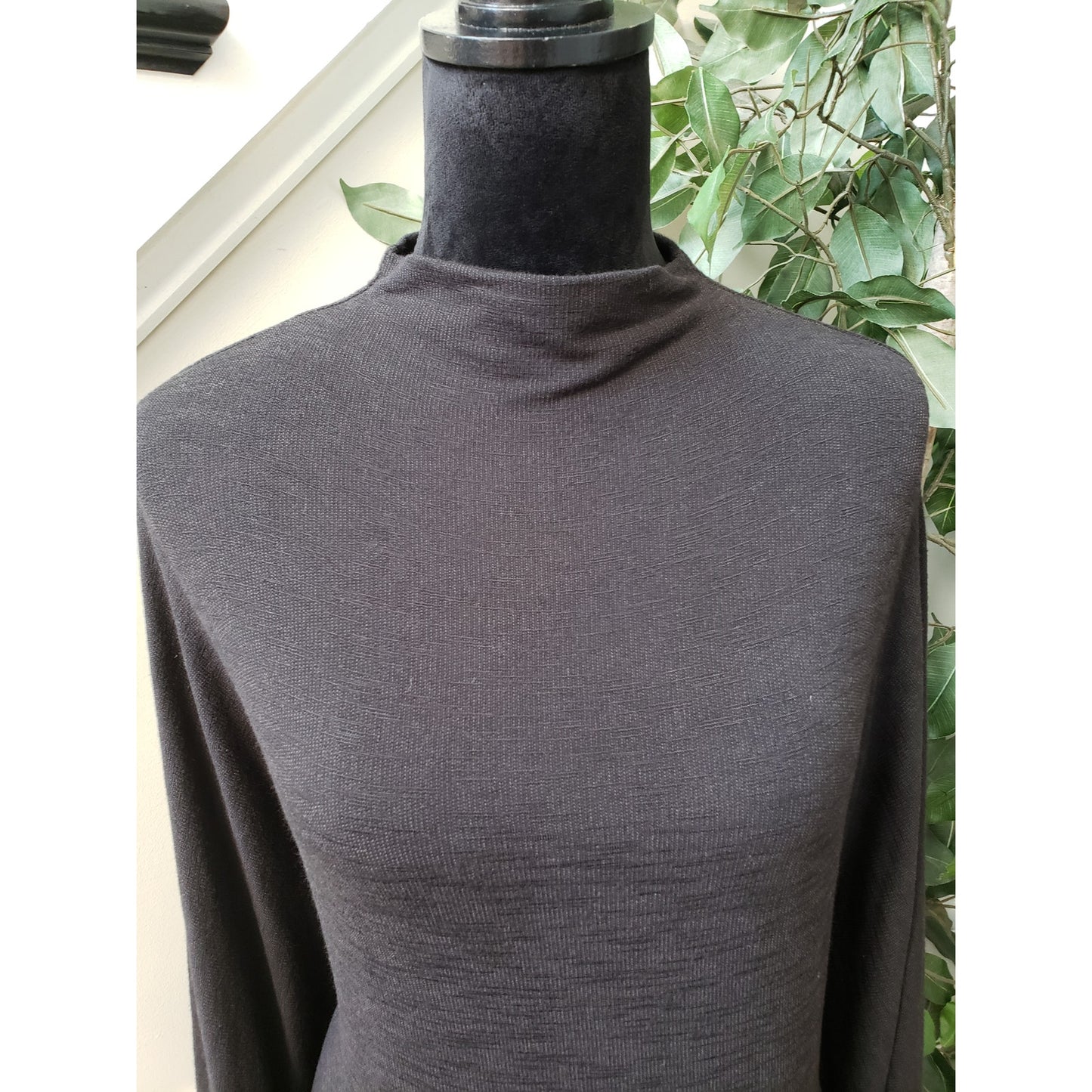 Express Sweater Dress Womens Small Black Stretch Long Sleeve Turtleneck Pullover