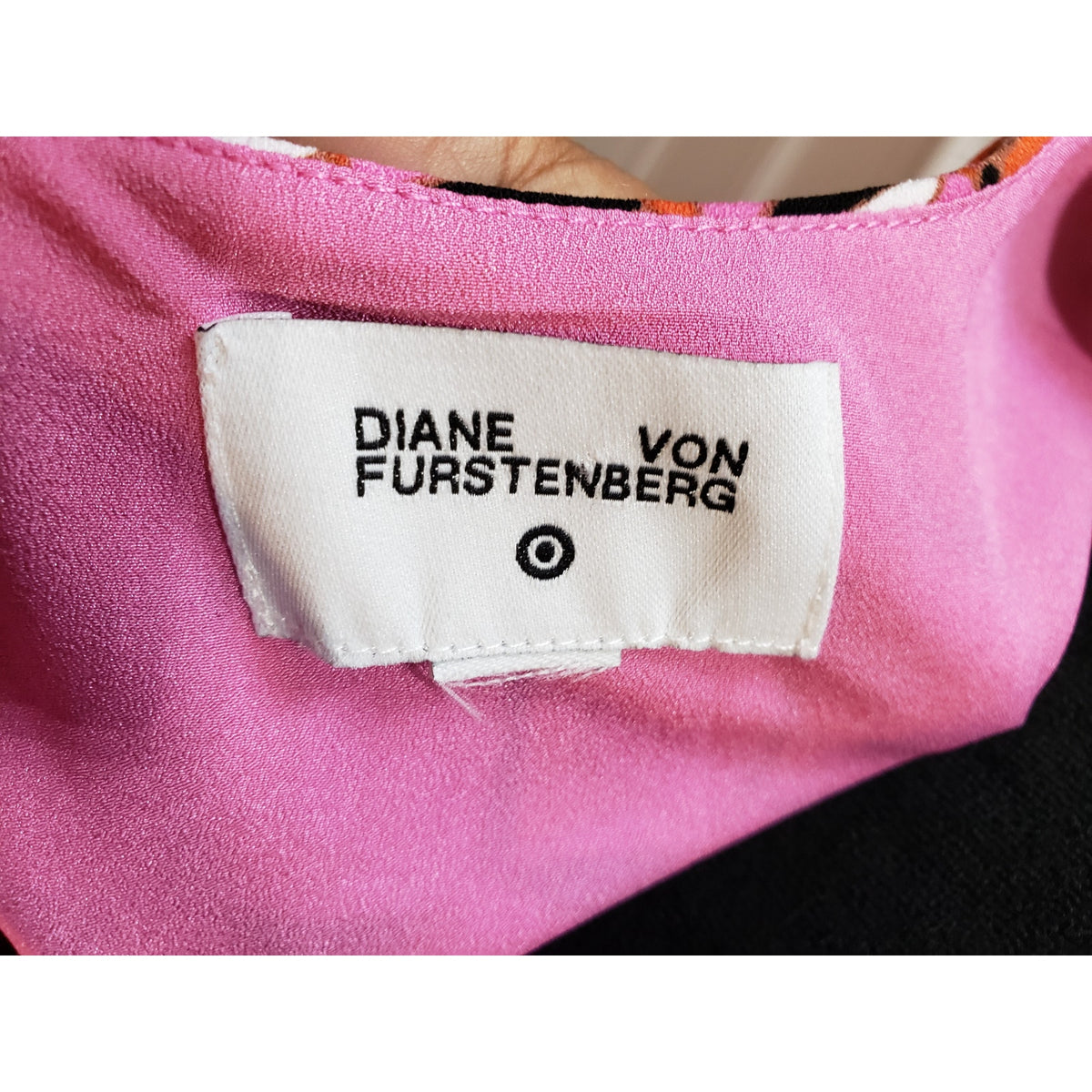 Diane Von Furstenberg Knee Length Dress Women's XL Pink Sleeveless Square Neck