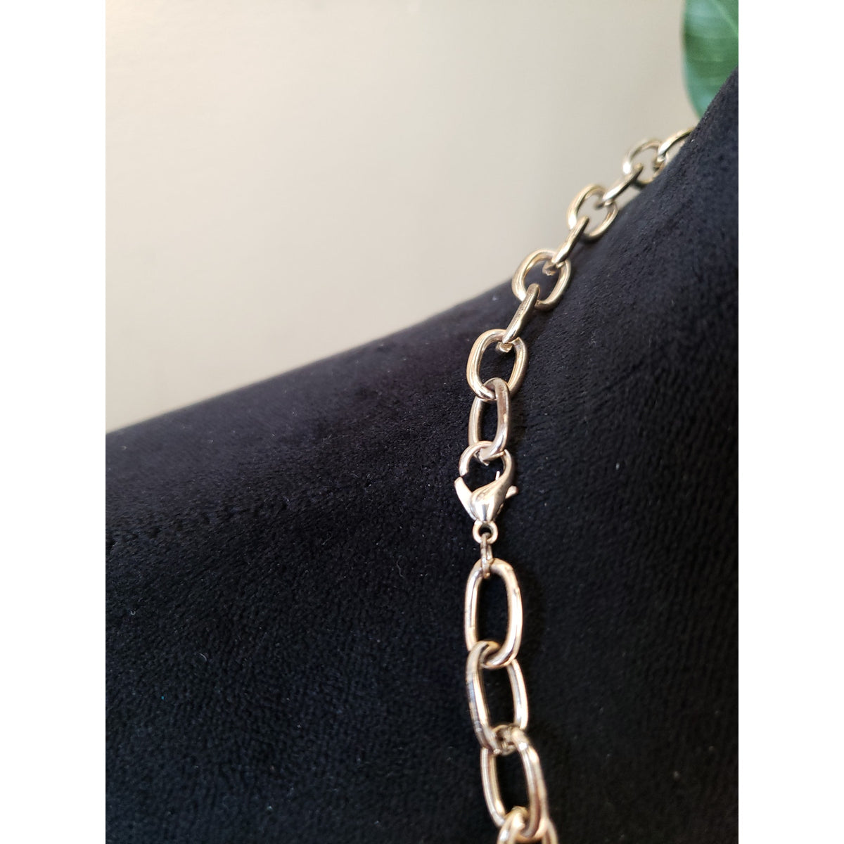 Women Gold Chain Necklace Moon Sun Charm Carabiner Lock Fashion Jewelry
