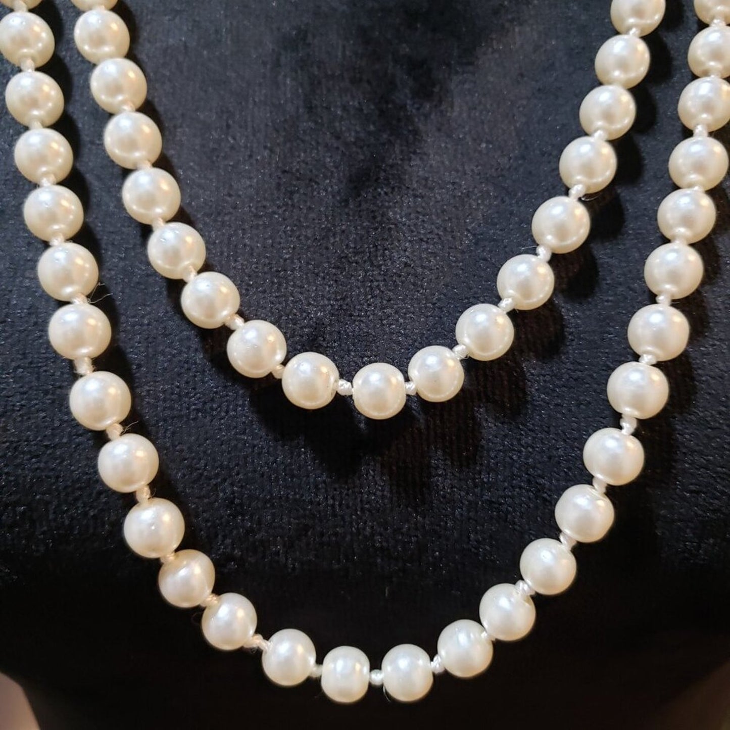 Womens Fashion Ivory Baroque Flapper Pearl Long Statement Necklace Jewelry