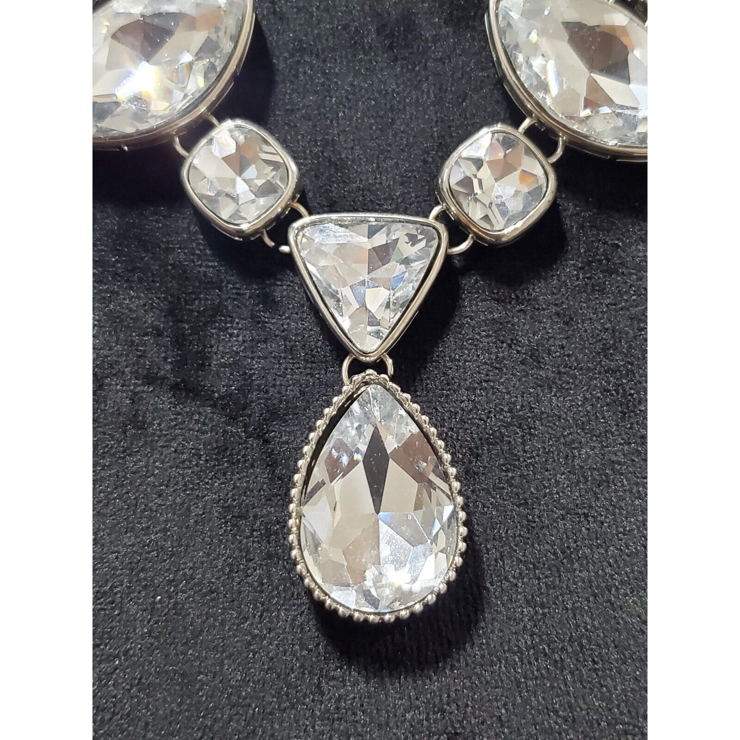 Traci Lynn Women's Crystal Stones & Round Pearl Beading Bridal Stylish Necklace
