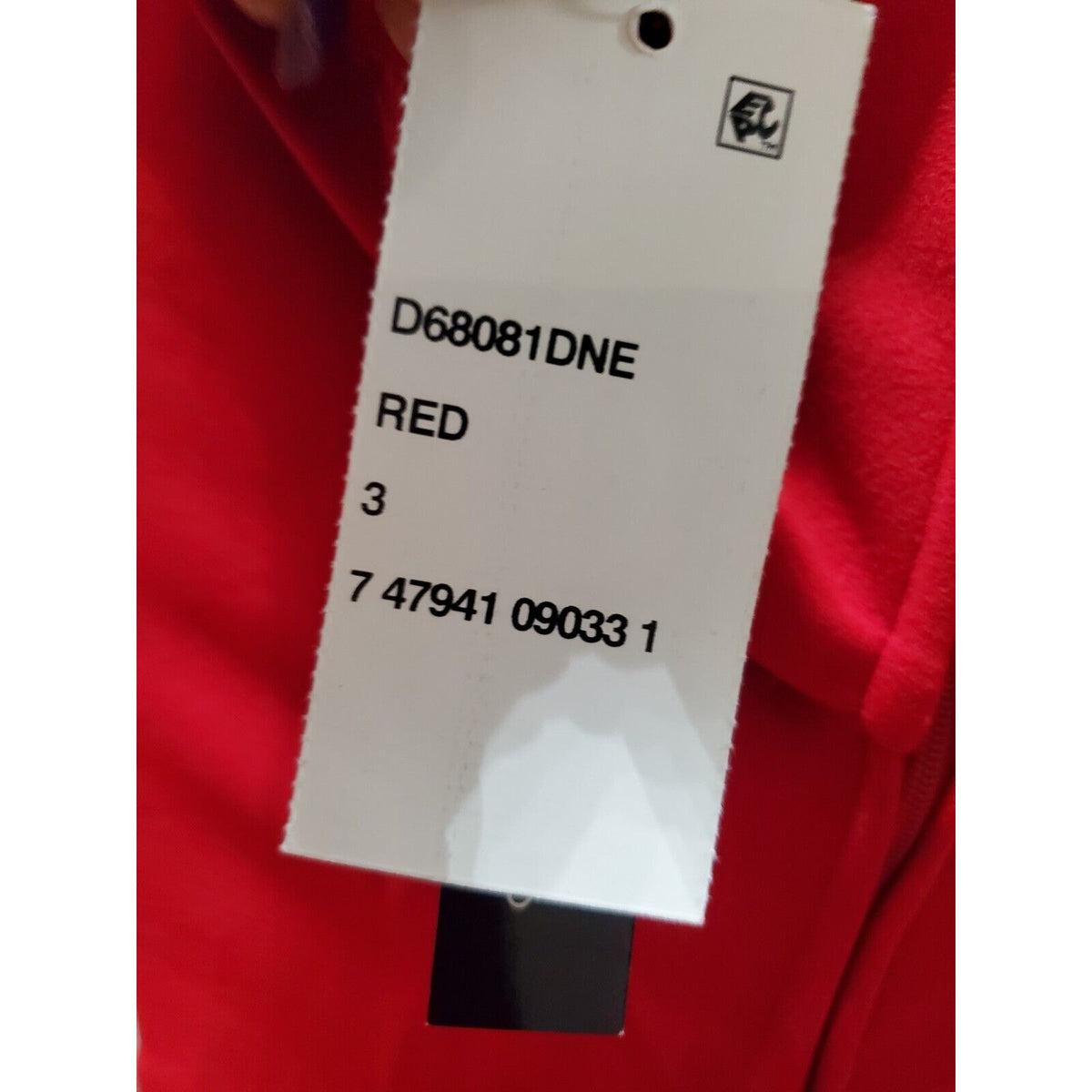 Speech Less Women's Red Polyester Sleeveless Knee Length Dress Size S
