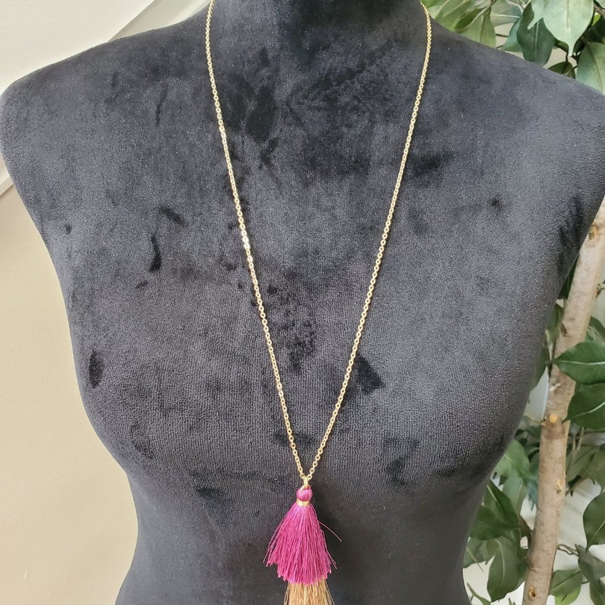 Womens Long Boho Tassel Gold Chain Vintage Statement Fringe Bohemian Necklace