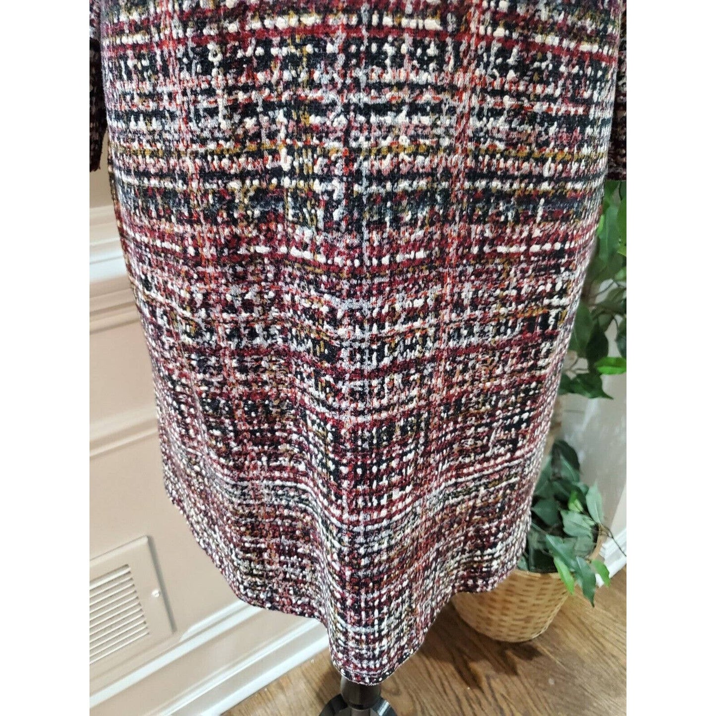 APT.9 Women's Multicolor Polyester Round Neck Long Sleeve Knee Length Dress S