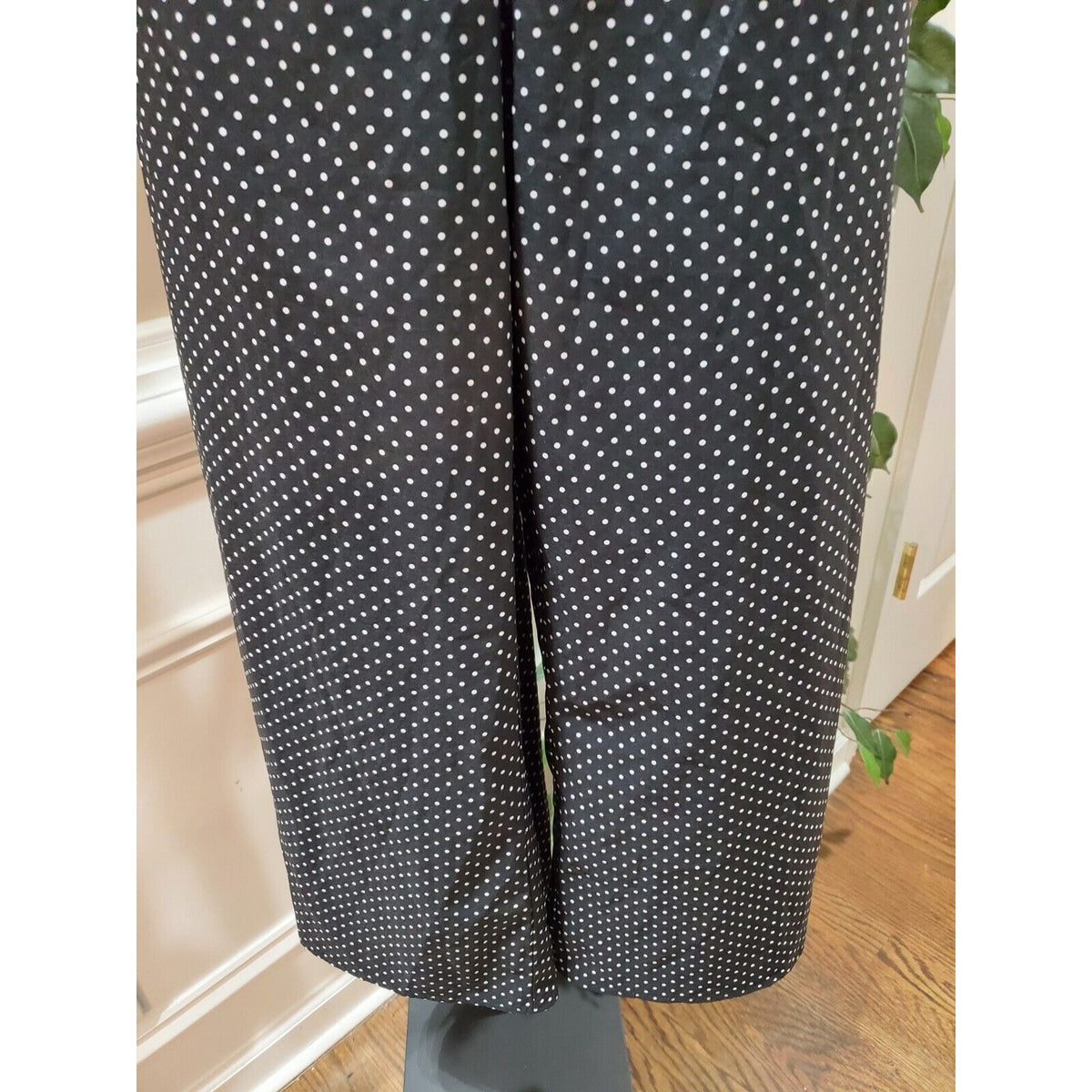 Lumiere Women Black Polka Dot Polyester Off The Shoulder 1 Piece Jumpsuit Size L