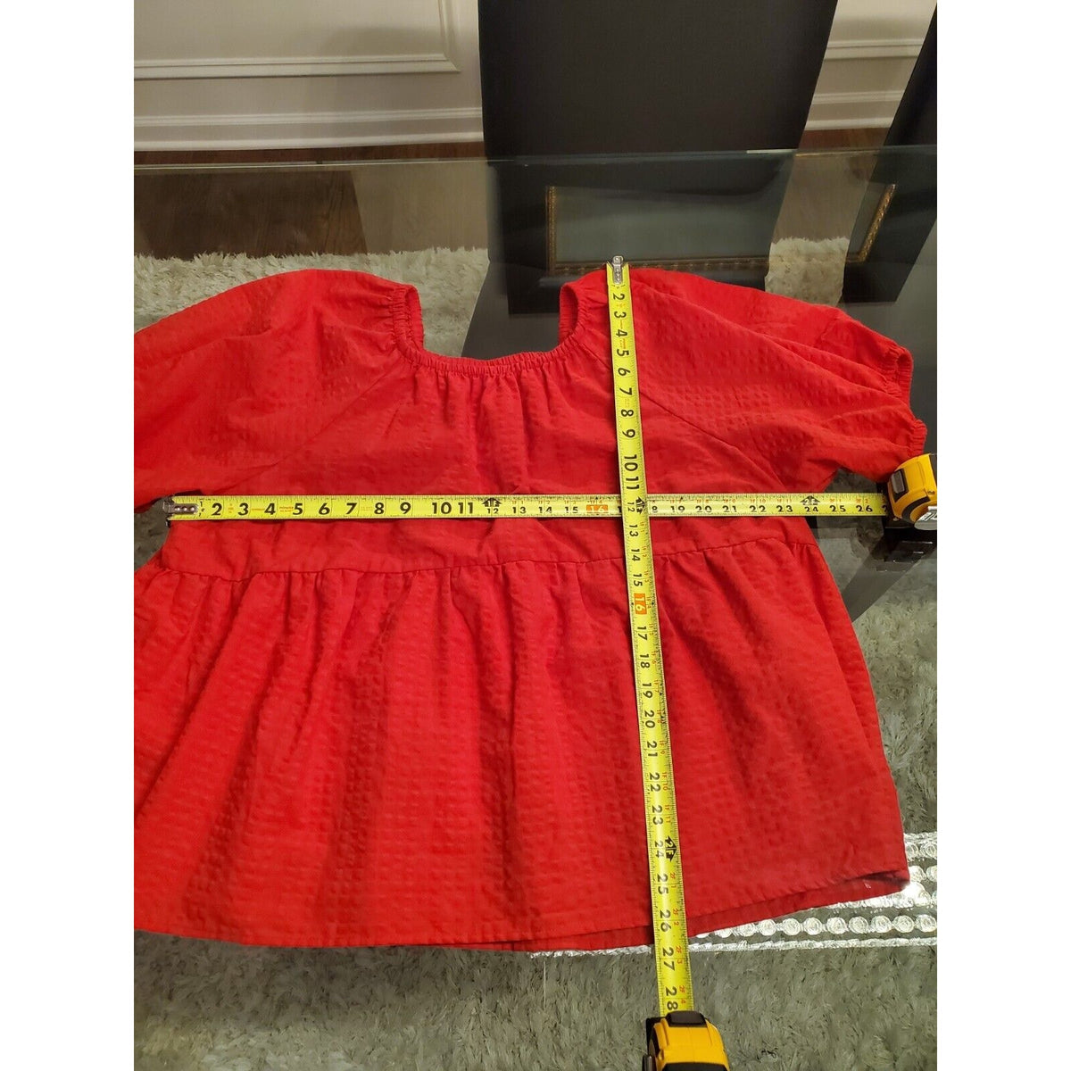 Old Navy Women's Red Cotton Round Neck 3/4 Sleeve Casual Top Blouse Size XXL