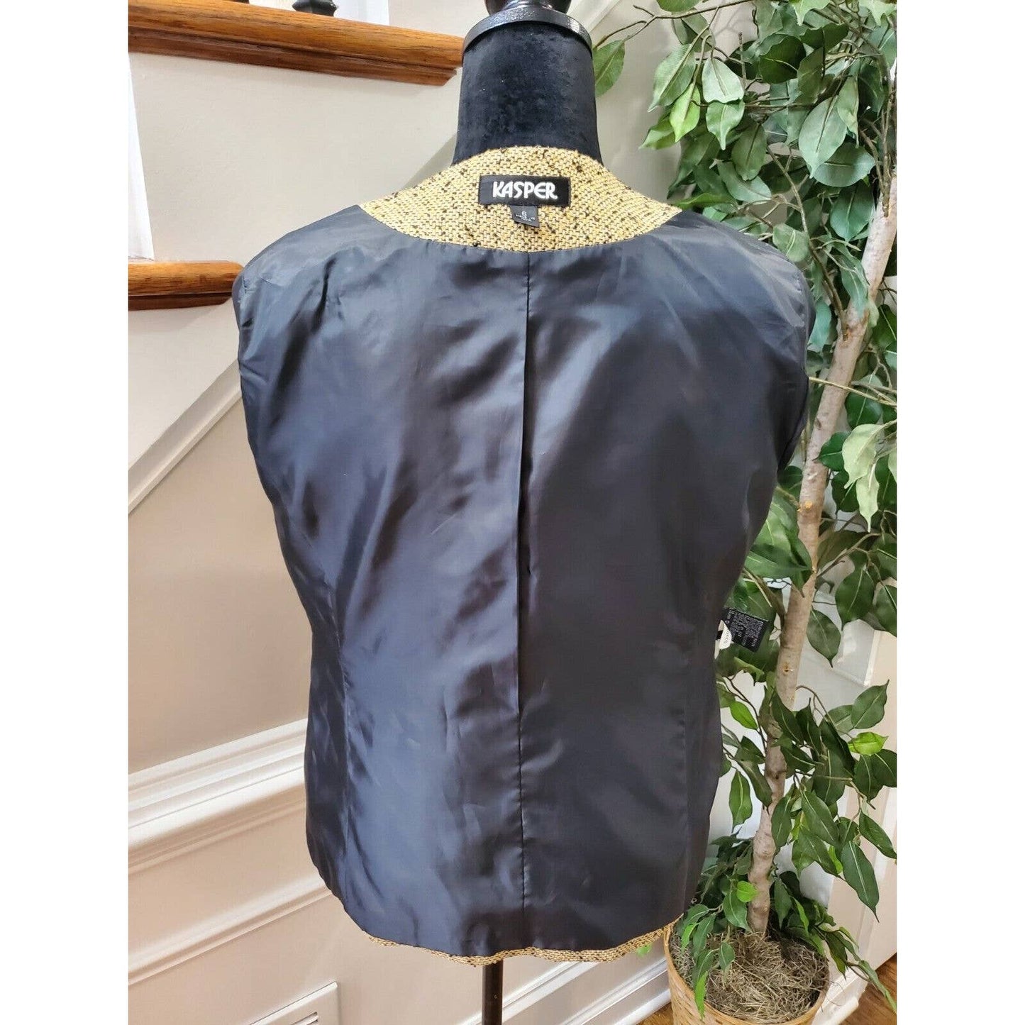 Kasper Women's Gray Rayon Single Breasted Long Sleeve Casual Jacket Blazer Size 6