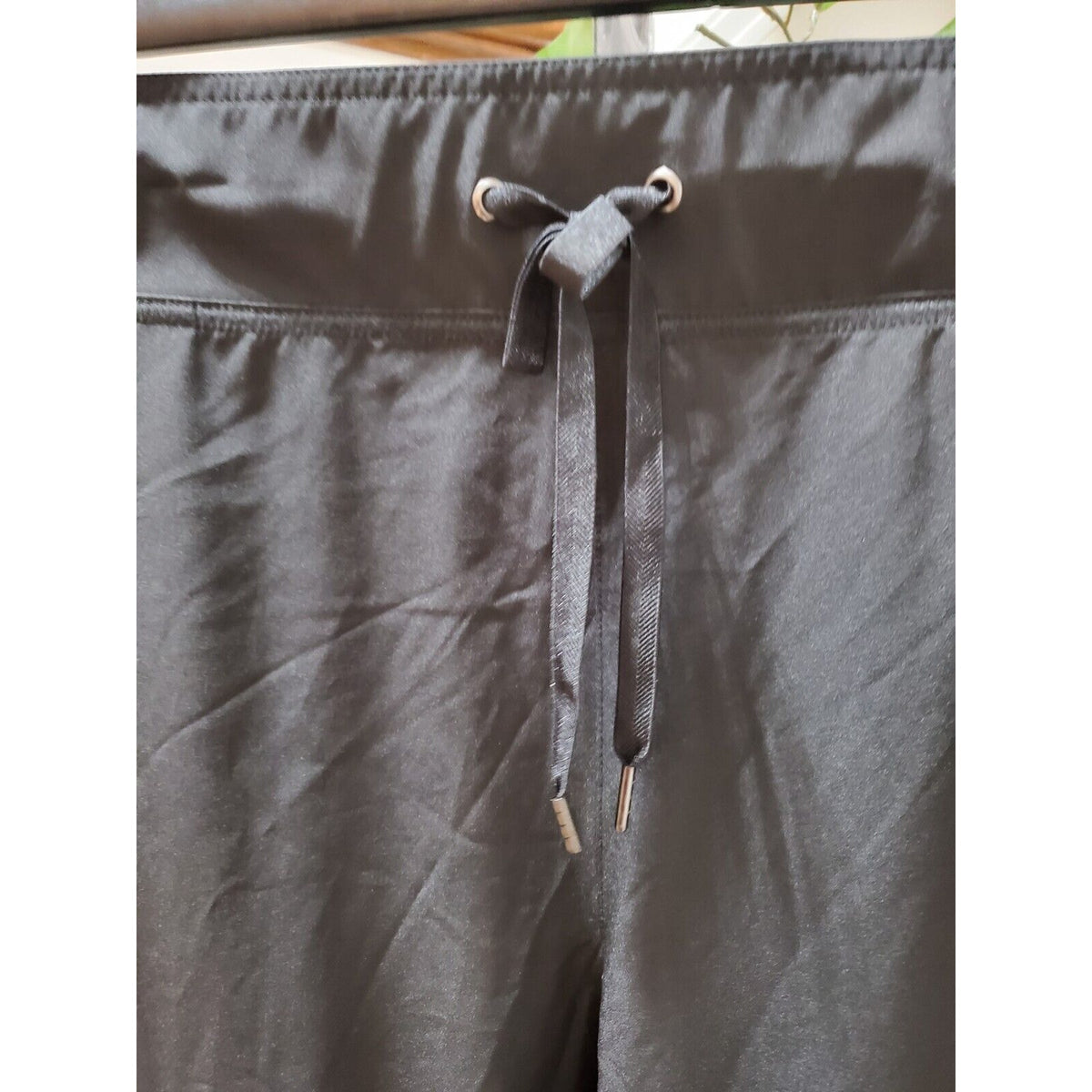 Marika Womens Black Polyester Flat Front Pull On Drawstring Yoga Pant Size XL
