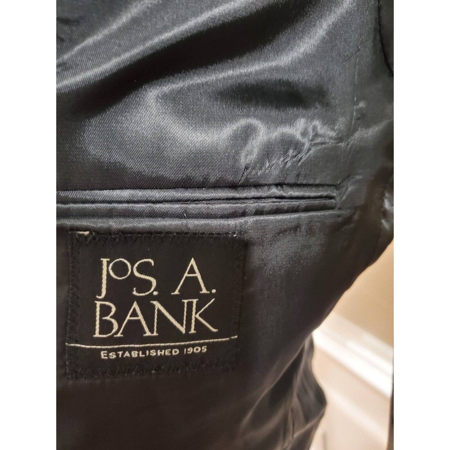 Jos. A Bank Men Solid Black Single Breasted 100% Camel Hair Blazer 42L