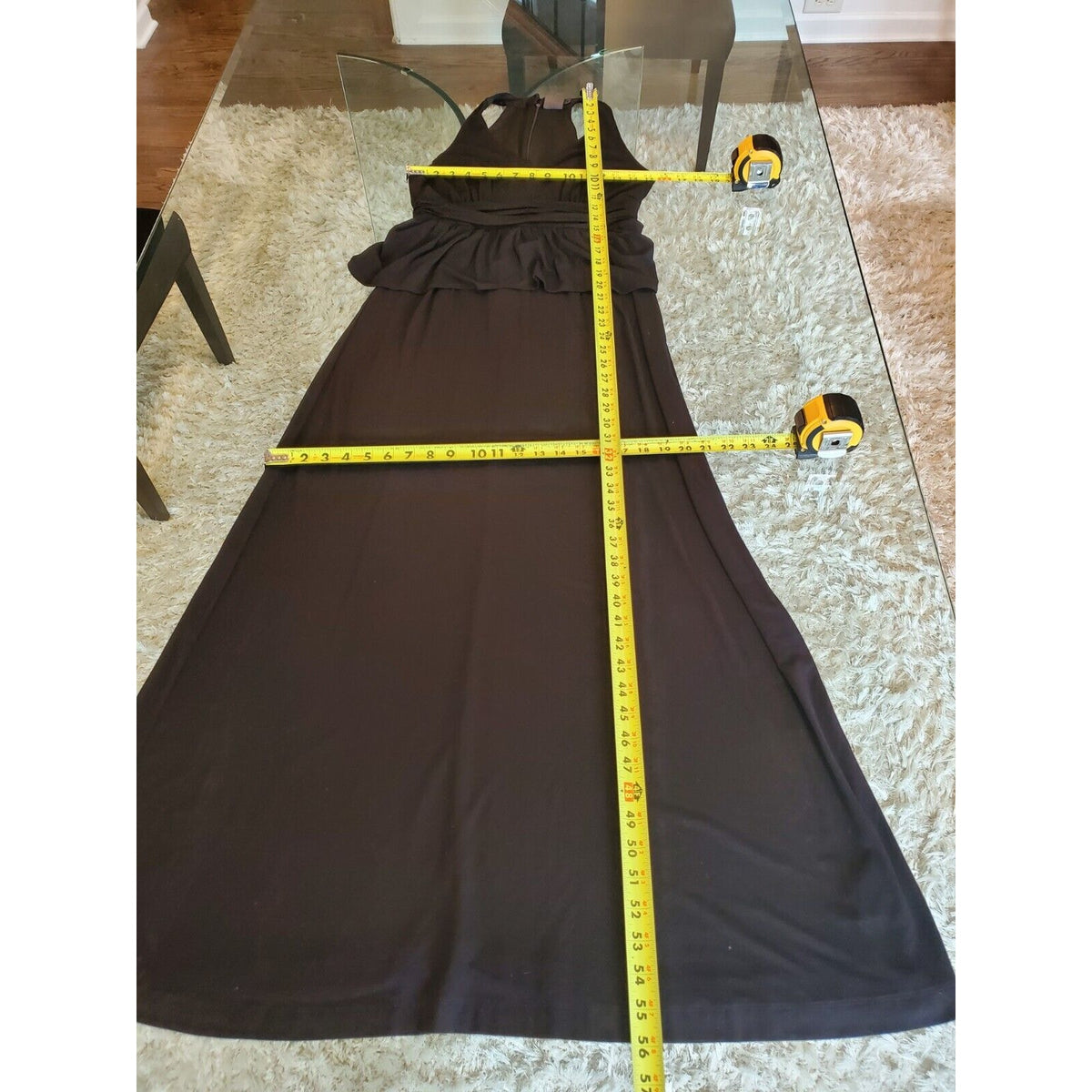 Gabby Skye Women's Black Rayon V-Neck Sleeveless Casual Long Maxi Dress Size 6