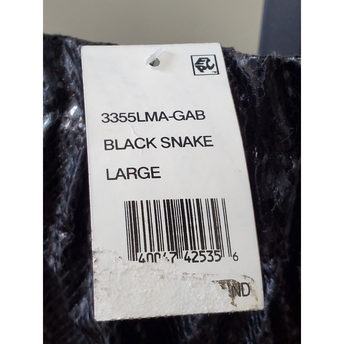 Ley Den Women’s Black Snake Faux Leather Straight Casual Mini Skirt Size Large