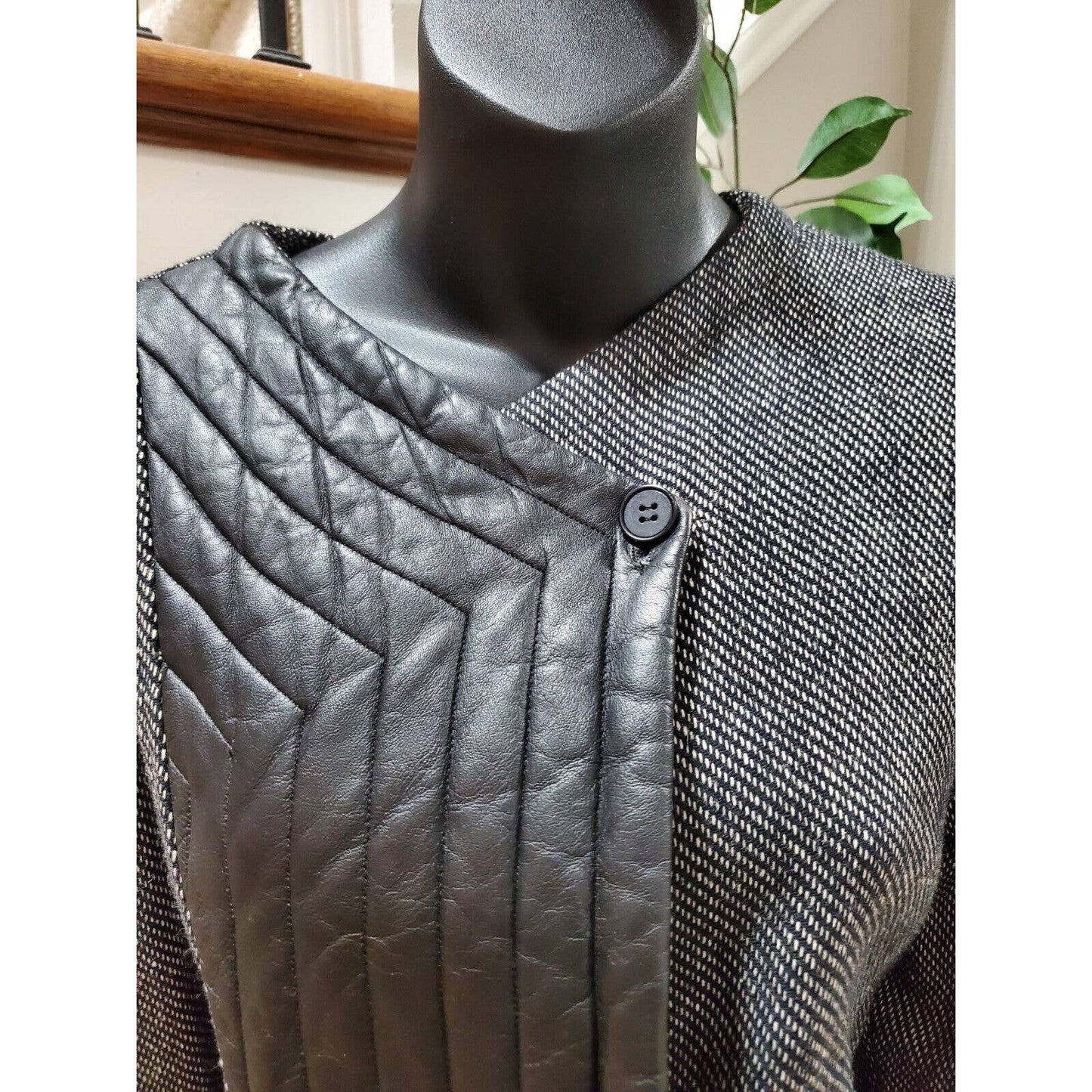 Vintage ONNA Collection Gray Wool Single Breasted Blazer & Skirt 2 Pc's Suit M