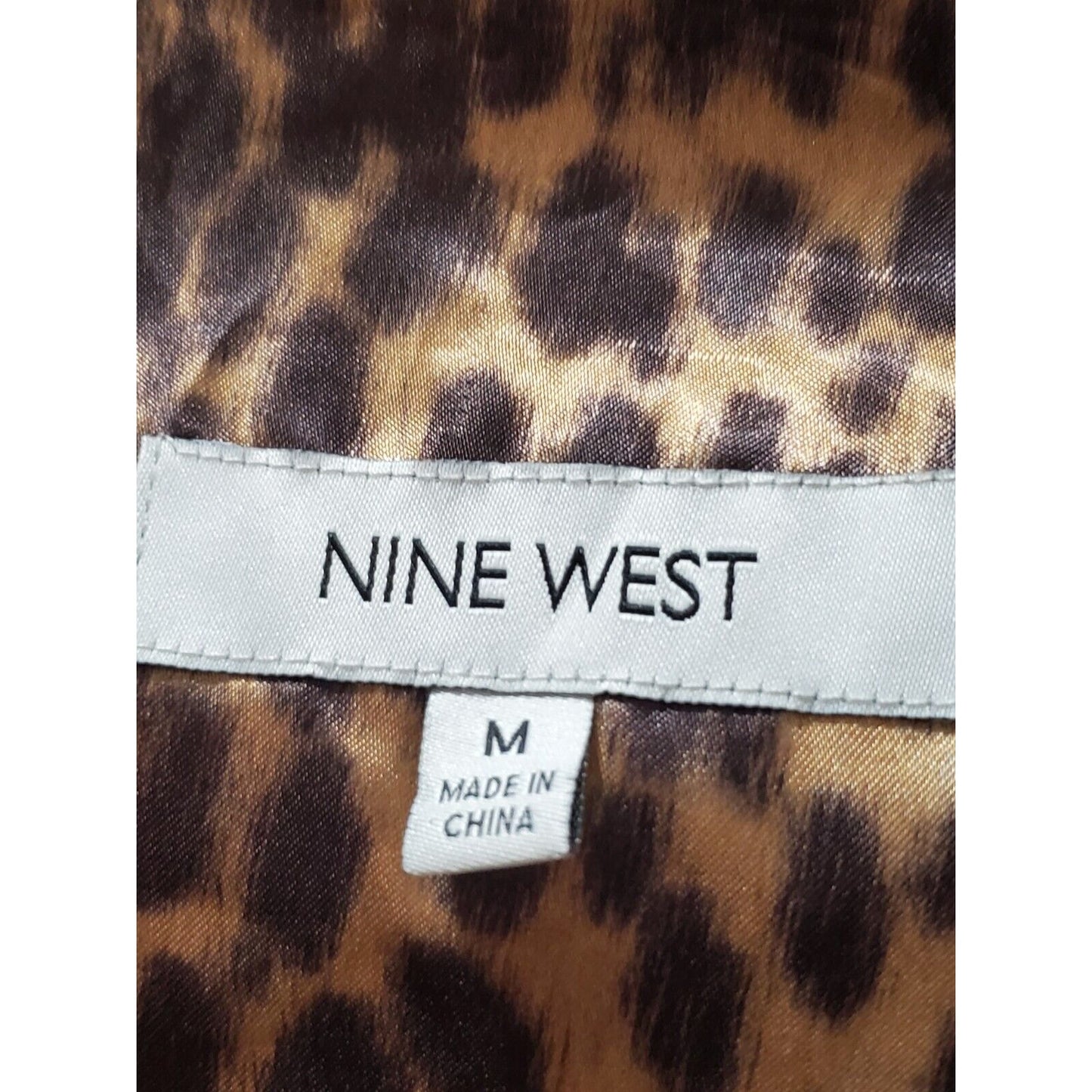 Nine West Women Black Wool Long Sleeve Buttons Front Casual Long Coat Size M