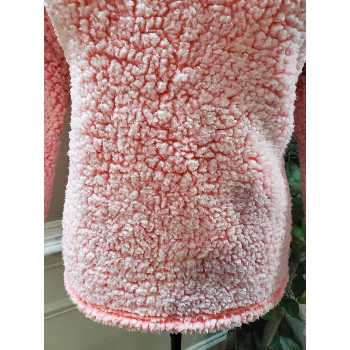 j. America Women's Pink Polyester Long Sleeve 1/3 Zip Casual Sweater Size Small