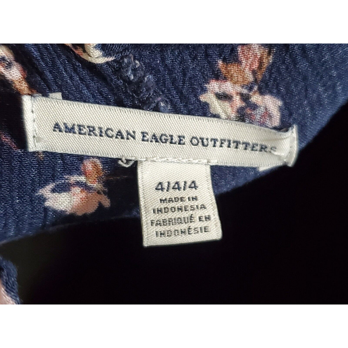 American Eagle Outfitters Women Blue V-Neck Sleeveless Knee Length Dress Size 4