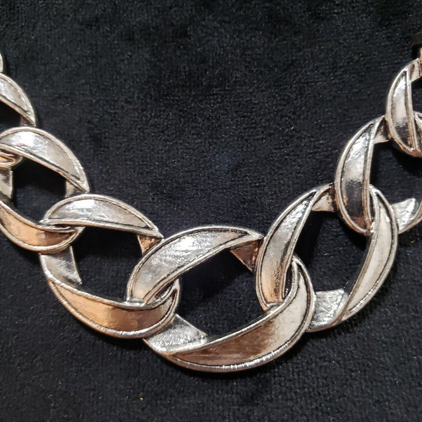 Womens Fashions Black Suede & Silver Bar Collar Necklace with Lobster Clasp