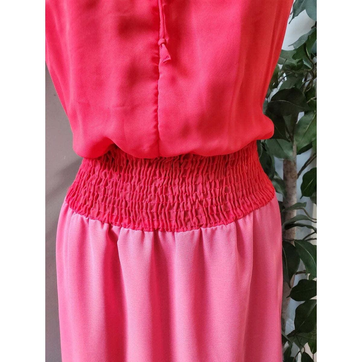 Truth Nyc Women's Red & Blue Polyester Round Neck Sleeveless Long Maxi Dress *XL