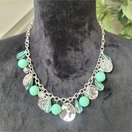 Green and Silver Fashion Necklace