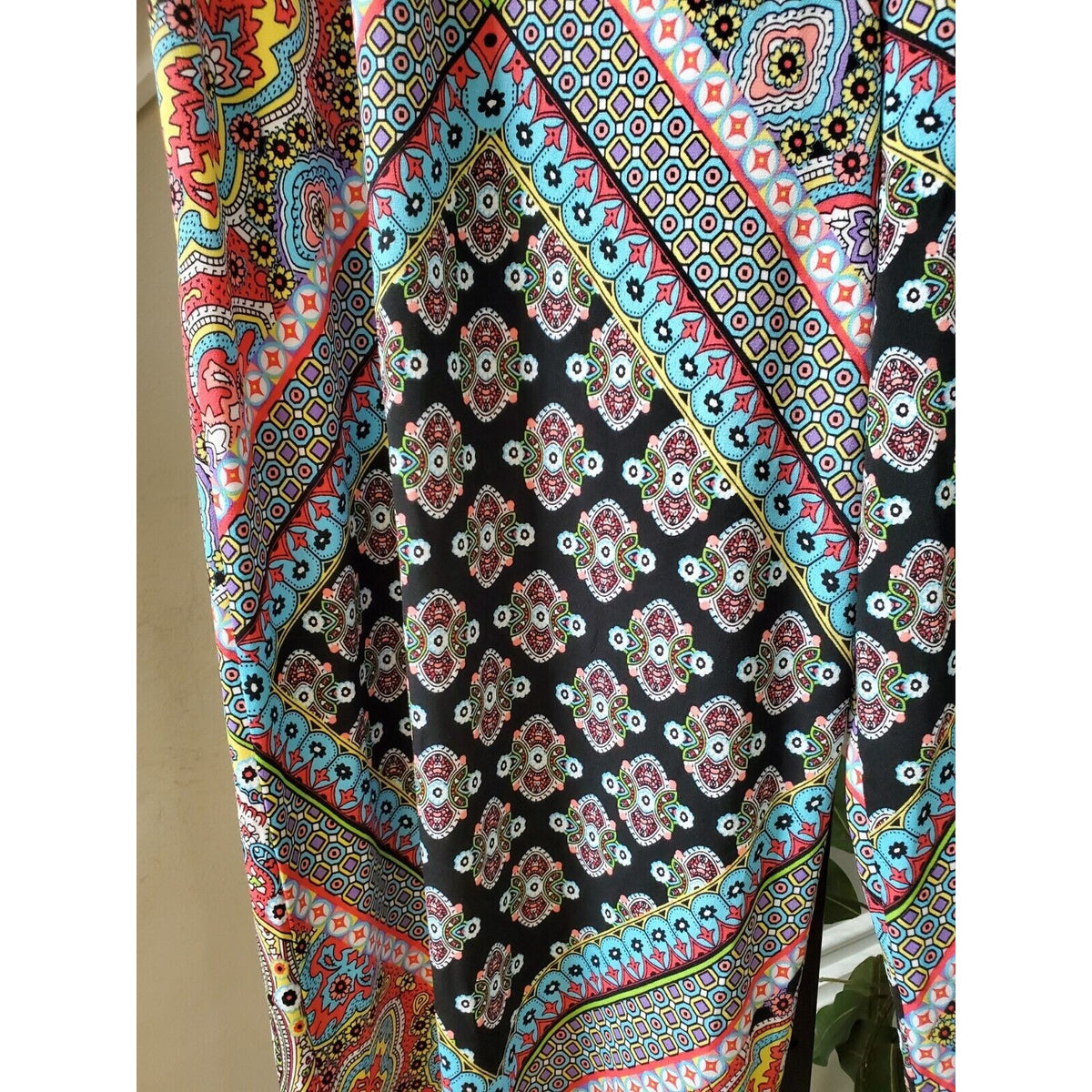 Cha Cha Vente Women's Multicolor Polyester Comfort Waist Palazzo Pant Size 2X