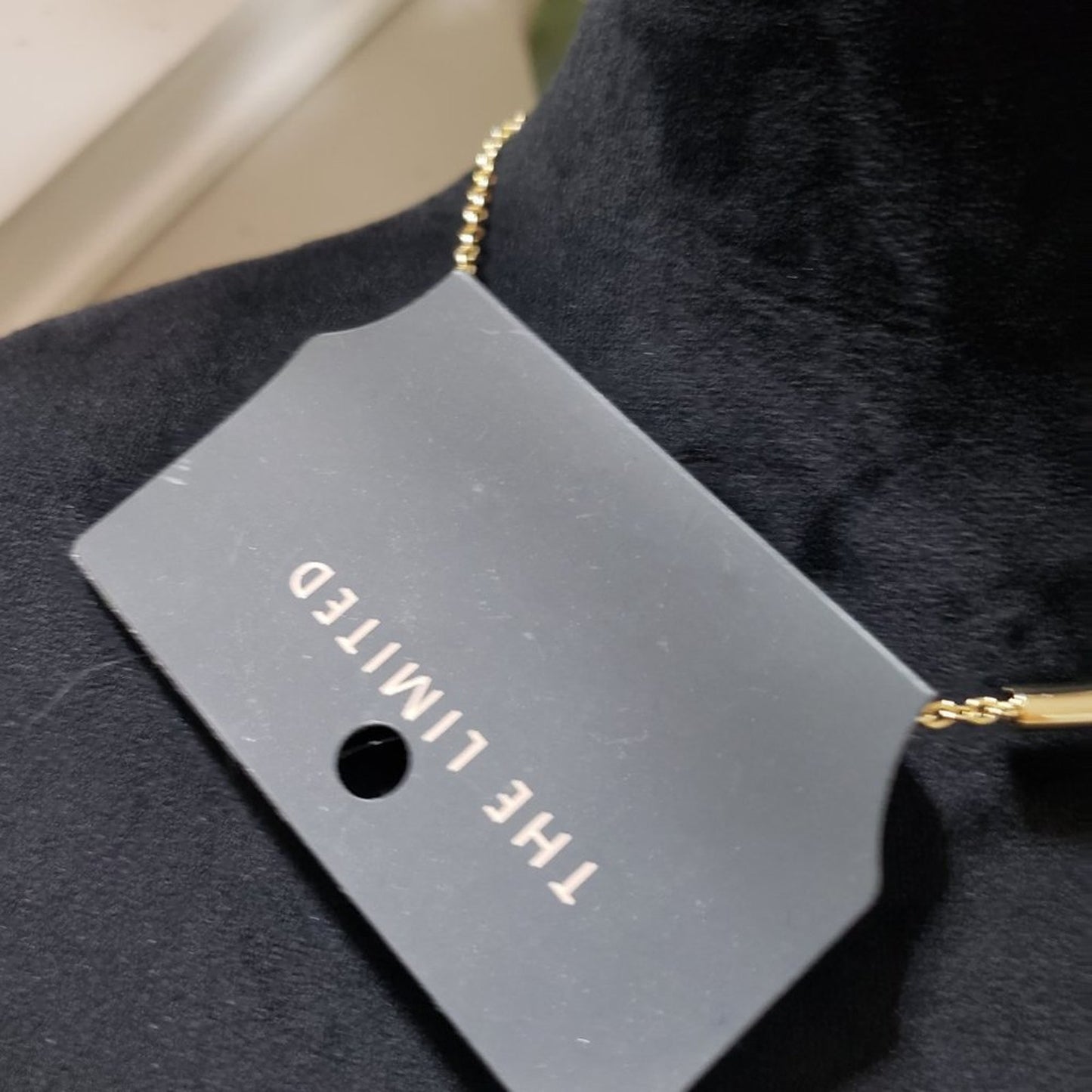 The Limited Women's Goldtone Knot Curved Bar Necklace NWT