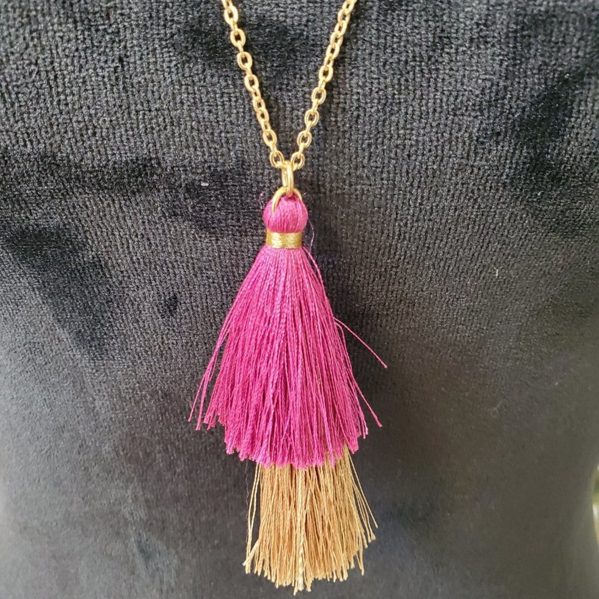 Womens Long Boho Tassel Gold Chain Vintage Statement Fringe Bohemian Necklace