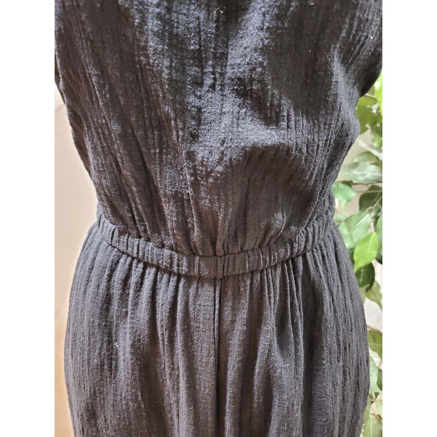 Surf Gypsy Women's Black 100% Cotton Off the Shoulder Casual Jumpsuits Size S