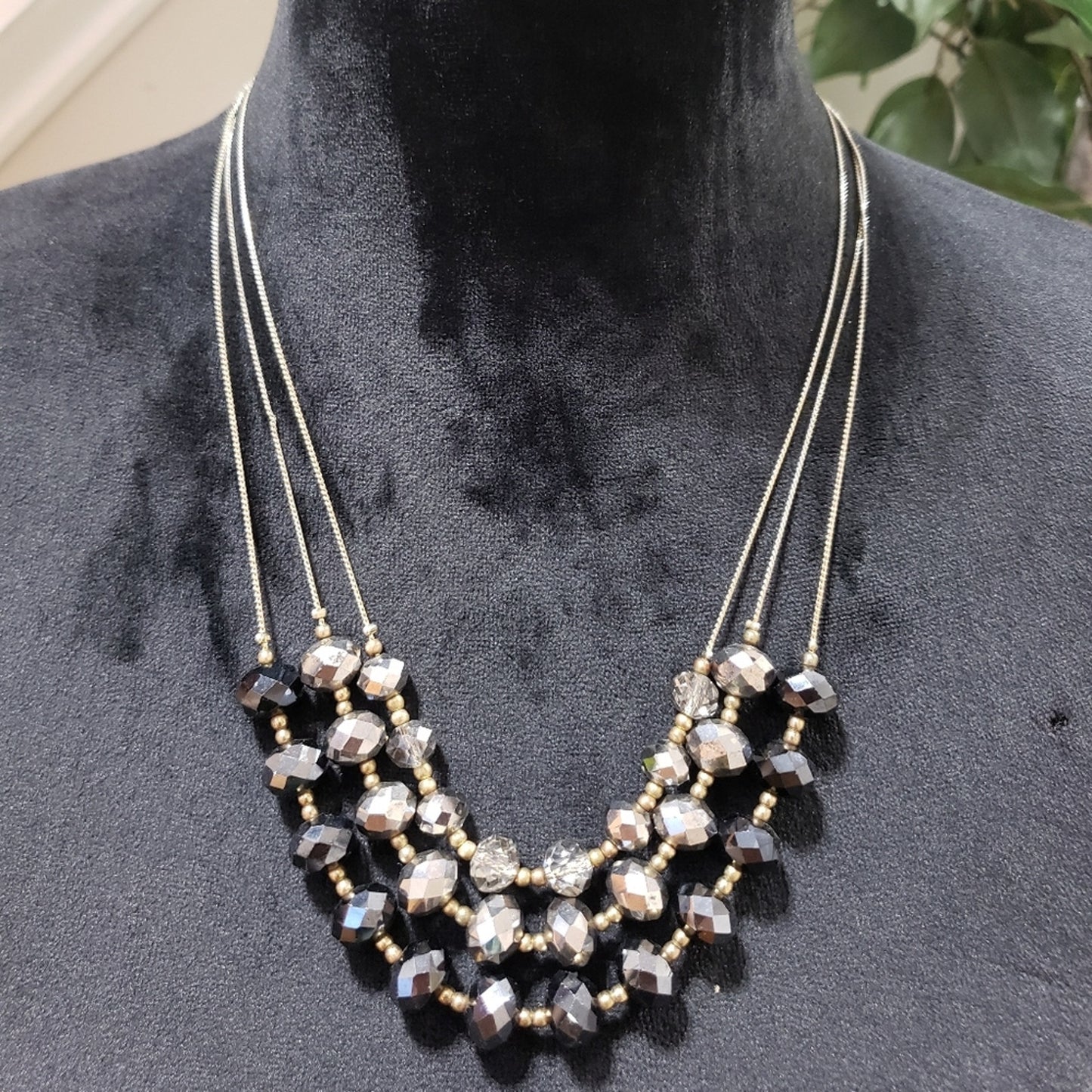 Triple Layer Beaded Multicolor Necklace