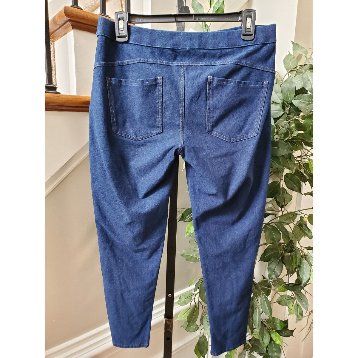 Nordstrom Womens Blue Denim Cotton Comfort Waist Leggings Jeans Pant Size Medium